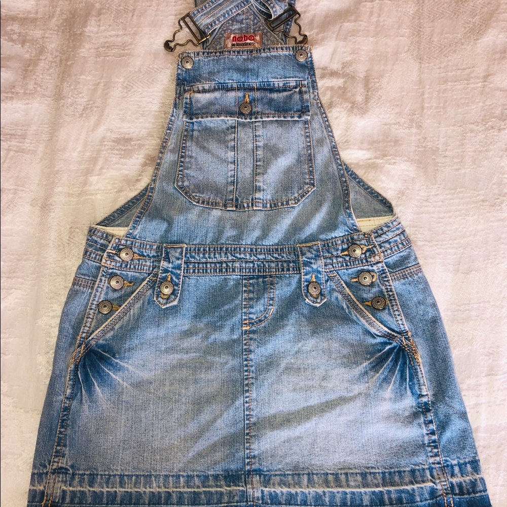 No boundaries overall denim dress size Junior 5